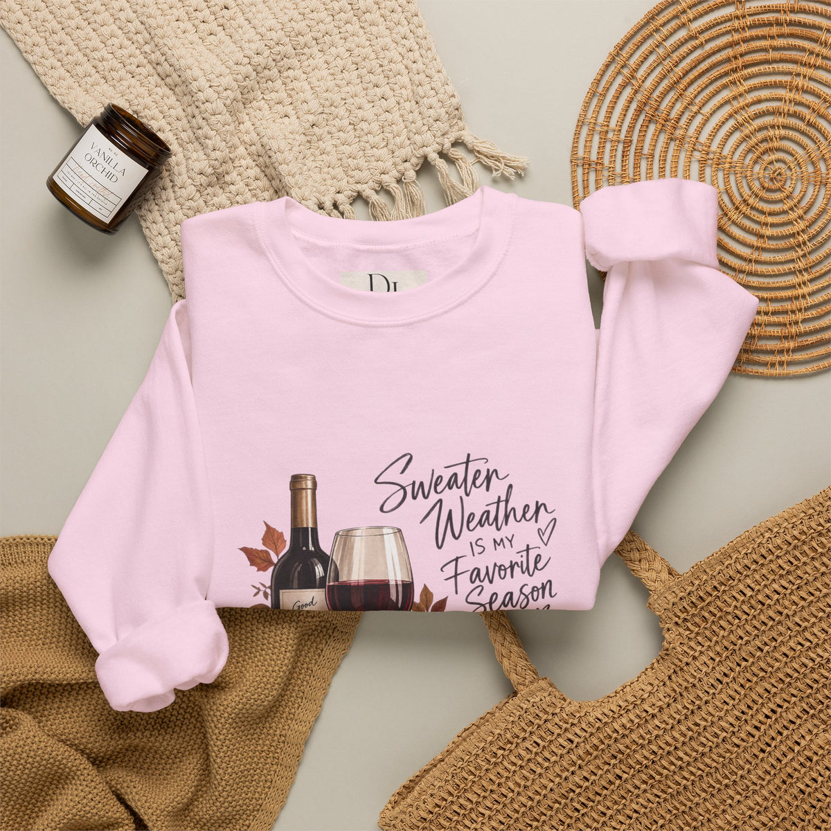 Sweater Weather Means Wine - Crewneck