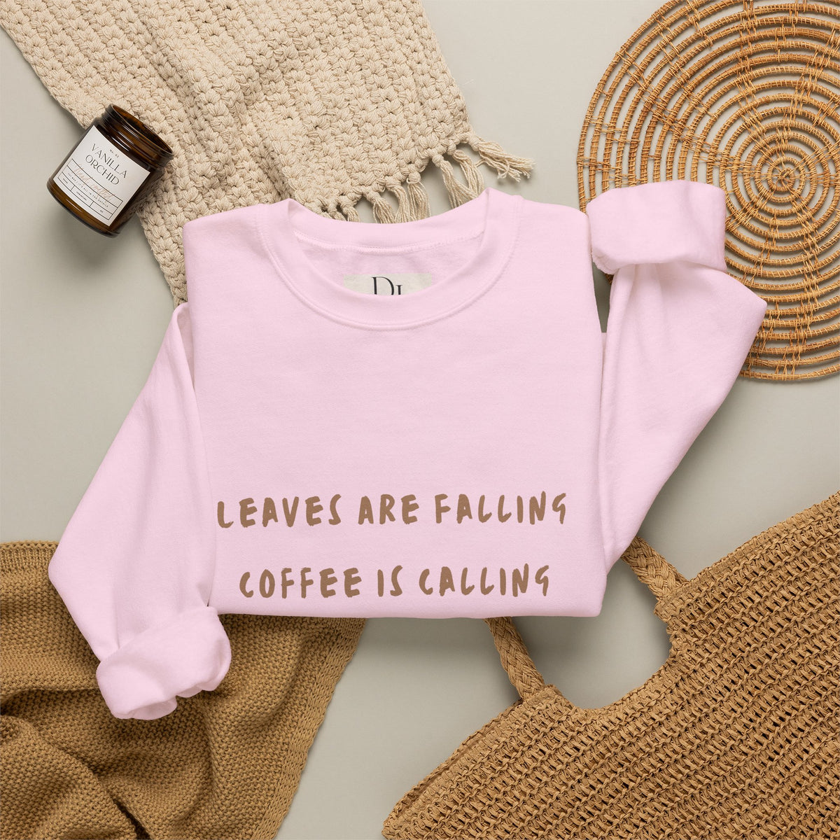 "Leaves Are Falling, Coffee Is Calling" Crewneck