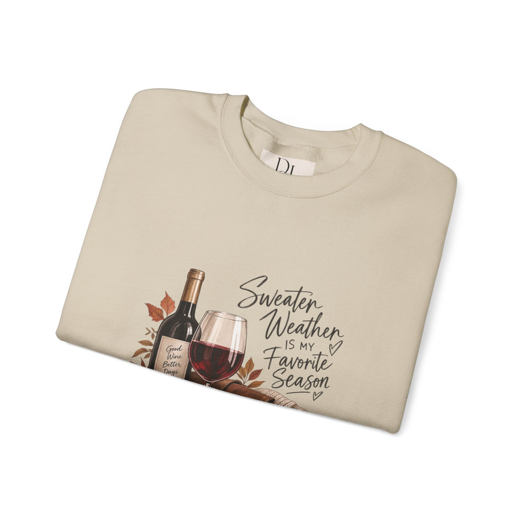 Sweater Weather Means Wine - Crewneck