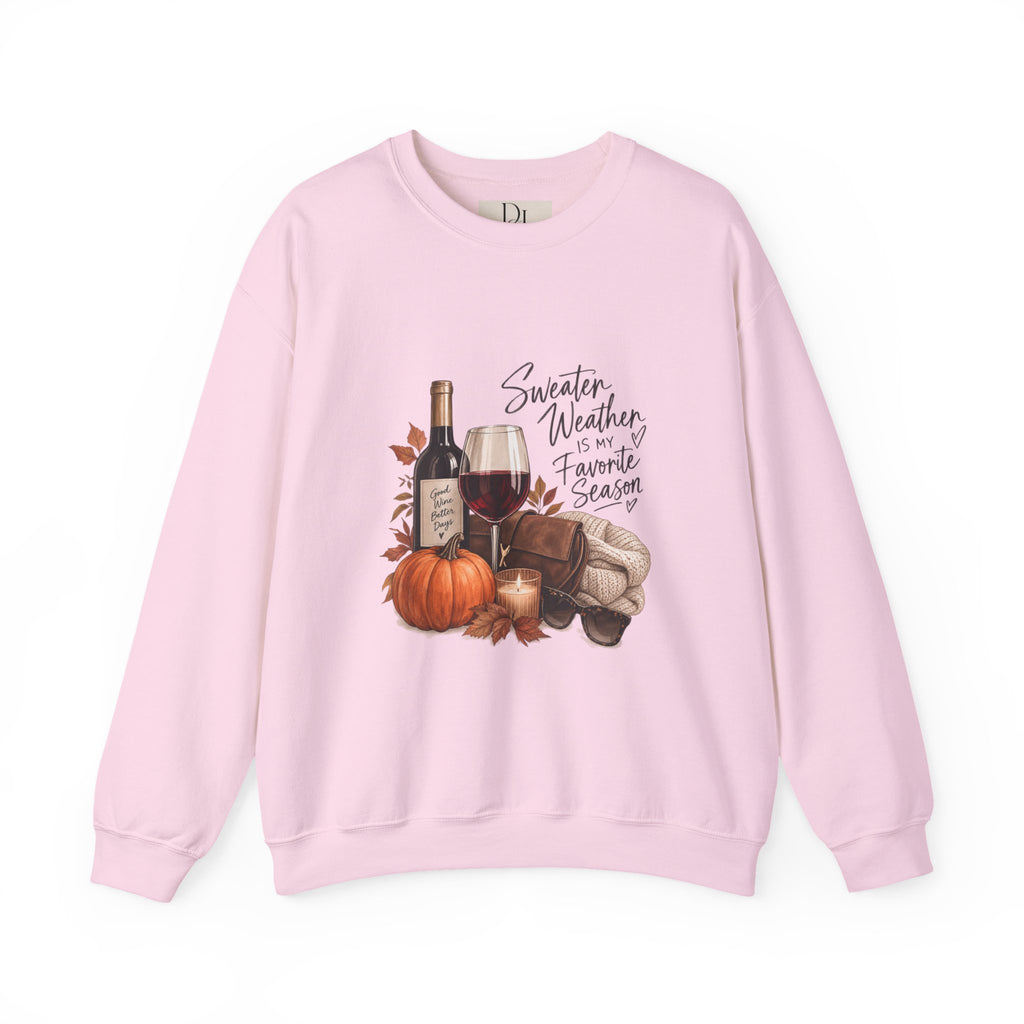 Sweater Weather Means Wine - Crewneck