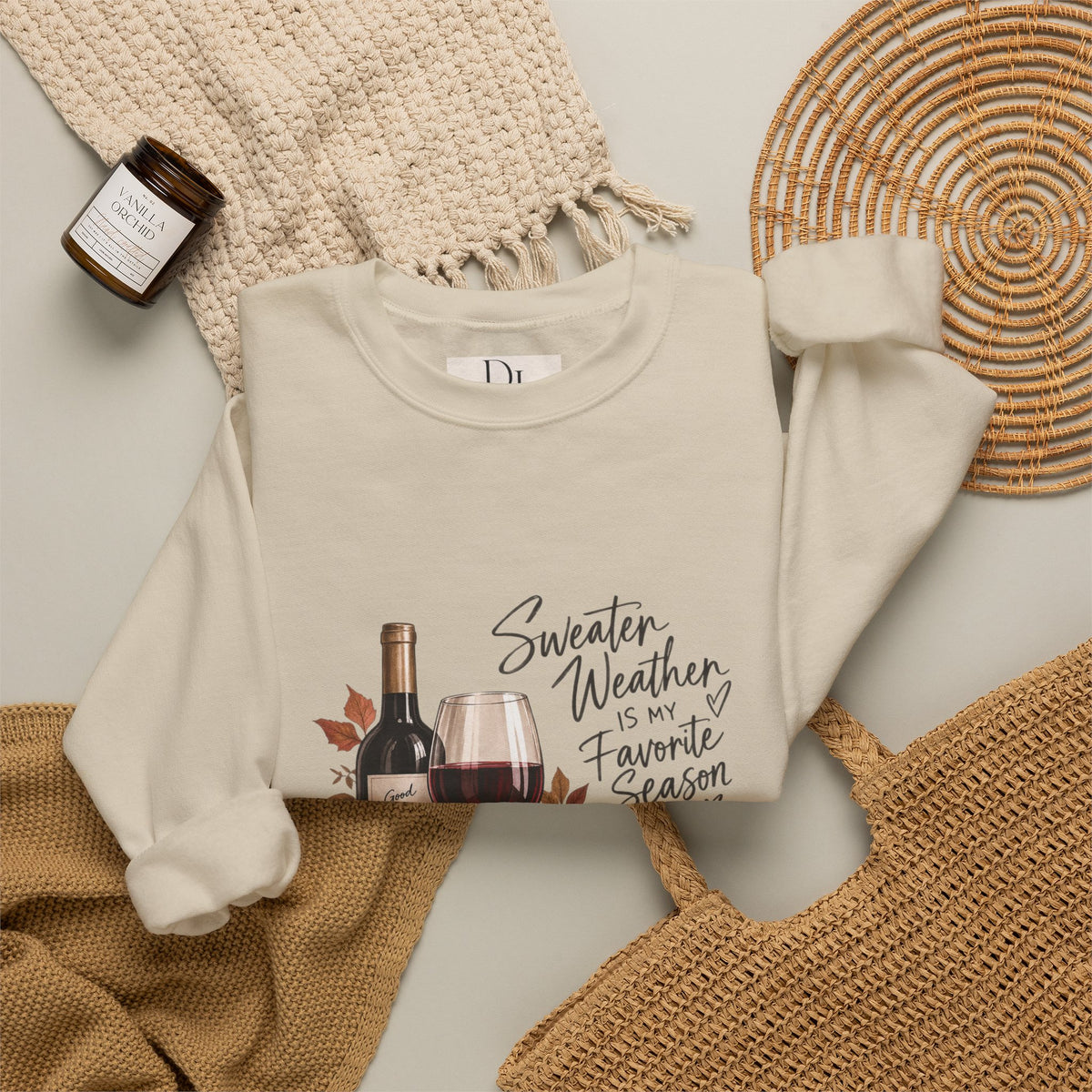 Sweater Weather Means Wine - Crewneck